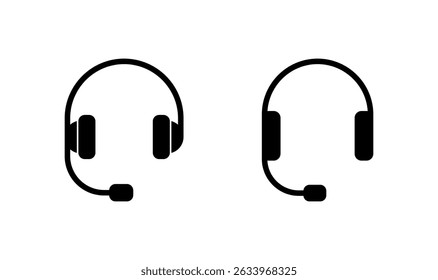 Headphone icon logo design. Headvector sign and symbol