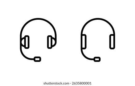 Diseño de logotipo de icono de auriculares. Signo y símbolo de Headvector