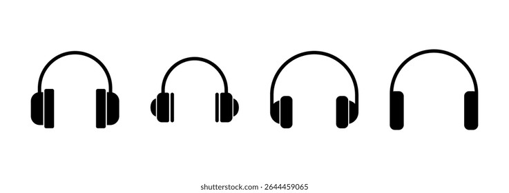 Headphone icon logo design. Headvector sign and symbol