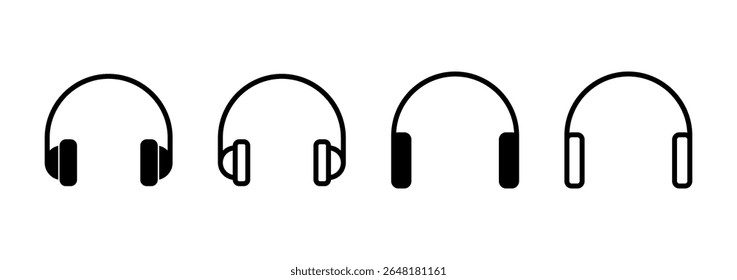 Headphone icon logo design. Headvector sign and symbol