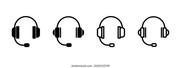 Headphone icon logo design. Headvector sign and symbol