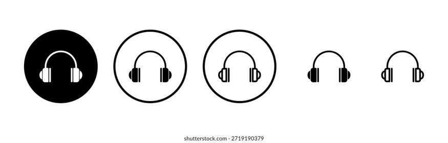Headphone icon logo design. Headvector sign and symbol