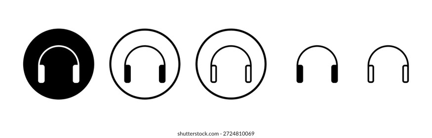 Headphone icon logo design. Headvector sign and symbol