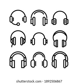 Headphone Icon Logo Vector Symbol Headset Stock Vector (Royalty Free ...