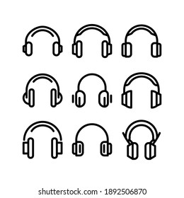 Headphone icon or logo isolated sign symbol vector illustration - Collection of high quality black style vector icons

