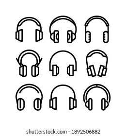 Headphone icon or logo isolated sign symbol vector illustration - Collection of high quality black style vector icons
