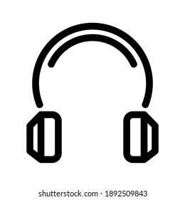 Headphone icon or logo isolated sign symbol vector illustration - high quality black style vector icons
