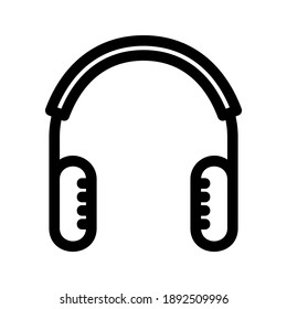 Headphone icon or logo isolated sign symbol vector illustration - high quality black style vector icons

