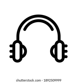 Headphone icon or logo isolated sign symbol vector illustration - high quality black style vector icons
