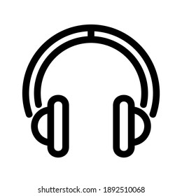 Headphone icon or logo isolated sign symbol vector illustration - high quality black style vector icons
