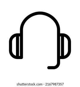 headphone icon or logo isolated sign symbol vector illustration - high quality black style vector icons
