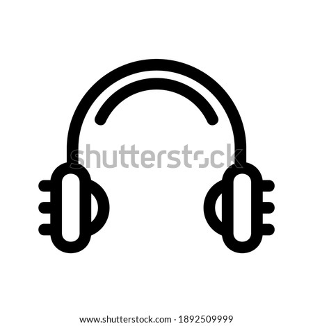 Headphone icon or logo isolated sign symbol vector illustration - high quality black style vector icons
