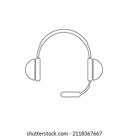 Headphone icon logo vector design