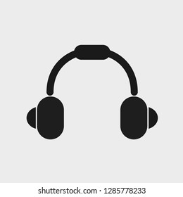 headphone icon logo vector for music technology
