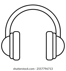 Headphone icon monochrome on white backgrount