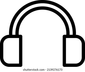 Headphone Icon, Multimedia Sign And Symbol Isolated On White Background.