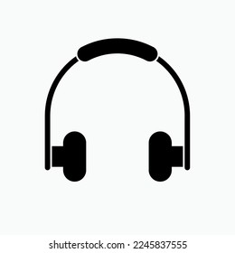 Headphone Icon. Music Device. DJ Symbol.