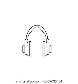 Headphone icon. Music tool sign