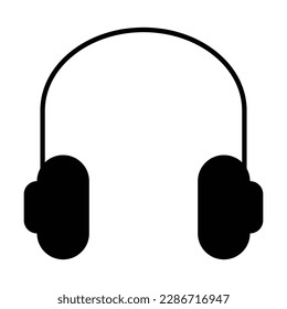 headphone icon, music vector, audio illustration