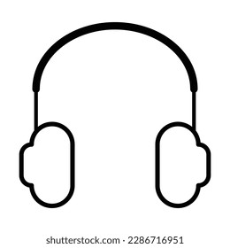 icono de auriculares, vector de música, ilustración de audio