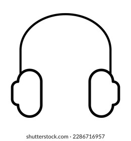 headphone icon, music vector, audio illustration