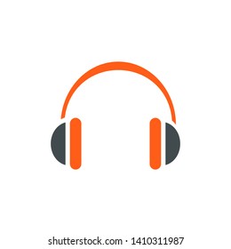 Headphone icon on white background.
