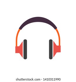 Headphone icon on white background.