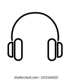 Headphone icon on white background. 
