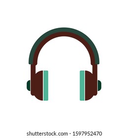 Headphone icon, on the white background