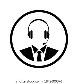 icono de auriculares en fondo blanco