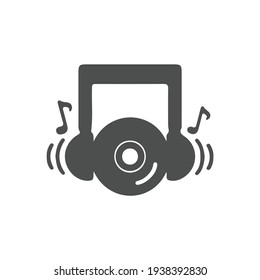Headphone icon on white background. Vector illustration