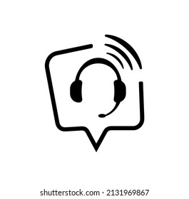 headphone icon on white background
