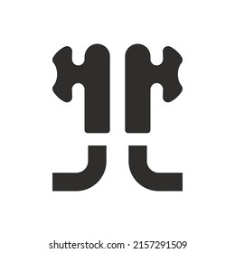 Headphone icon on white background