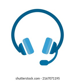 headphone icon on a white background, vector illustration