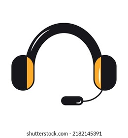 icono de auriculares en fondo blanco