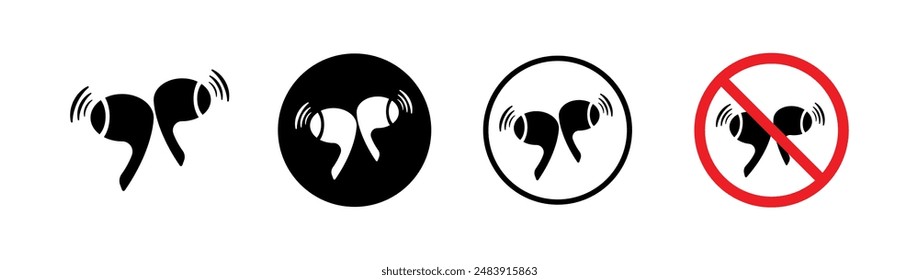Kopfhörersymbol auf weißem Hintergrund