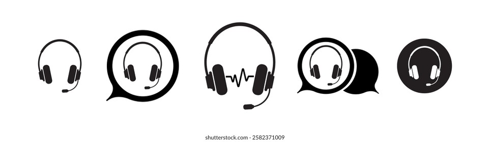 headphone icon on white background