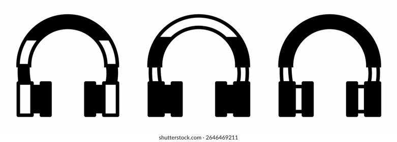 Headphone icon on white background. Vector logo headphone illustration.