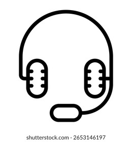 Kopfhörersymbol auf weißem Hintergrund