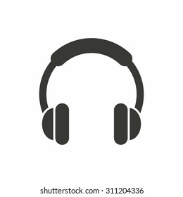 Headphone   icon  on white background. Vector illustration.