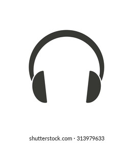 Headphone   icon  on white background. Vector illustration.