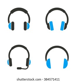 Headphone  icon  on white background. Vector illustration.