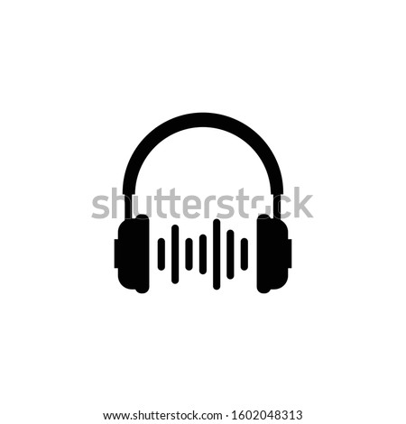 Headphone Icon on White Background Vector