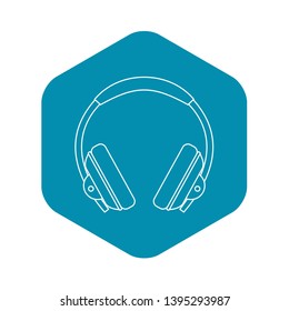 Headphone icon. Outline illustration of headphone vector icon for web