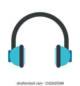 headphone icon over white background, vector illustration