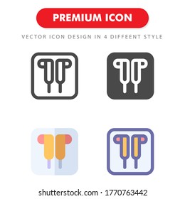 headphone icon pack isolated on white background. for your web site design, logo, app, UI. Vector graphics illustration and editable stroke. EPS 10.