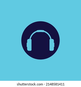 Headphone icon recording vector symbol