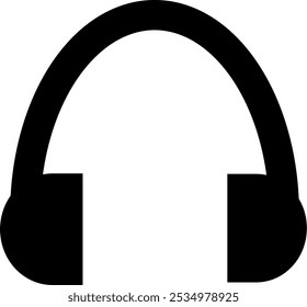 Headphone icon. Replaceable vector design.