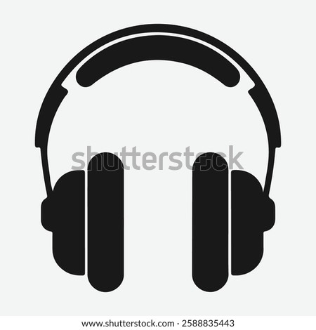 Headphone Icon Set. Audio Headset Icons Pack. Music Headphones Symbol Collection. Sound and Music Headset Icon.