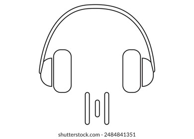 Conjunto de iconos de auriculares. Símbolos del Vector de cabeza